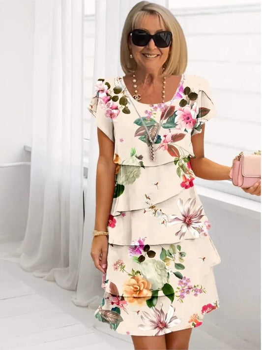 Claudia – Vestido elegante con volantes