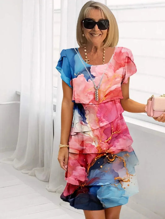 Teresa – Vestido elegante con volantes