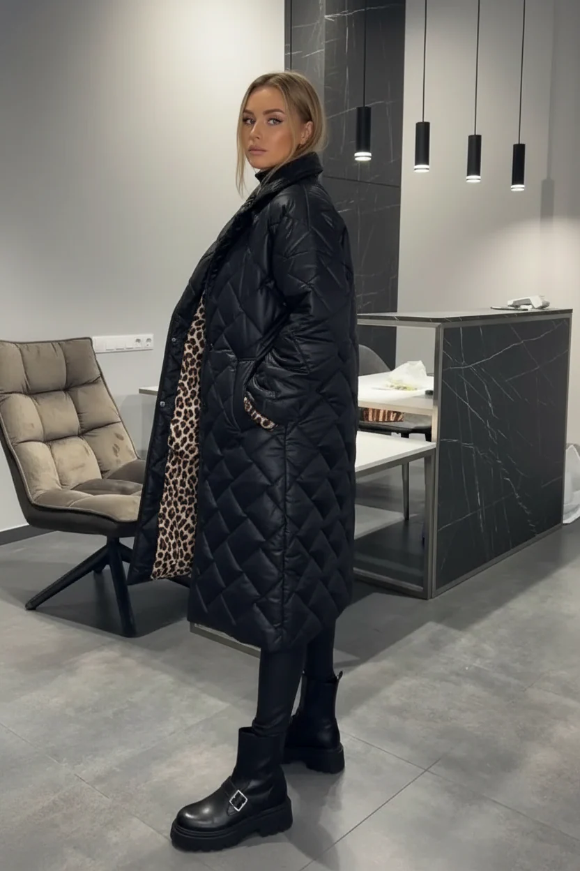 Valentina | Abrigo premium con estampado de leopardo