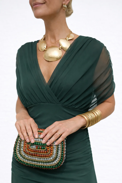 Velora™ | Vestido Floral Largo con Escote en V