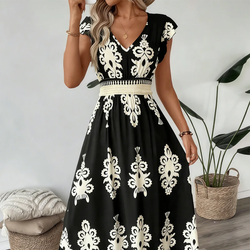 Alma | Vestido maxi con escote en V