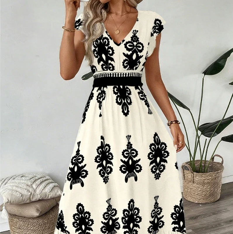 Alma | Vestido maxi con escote en V