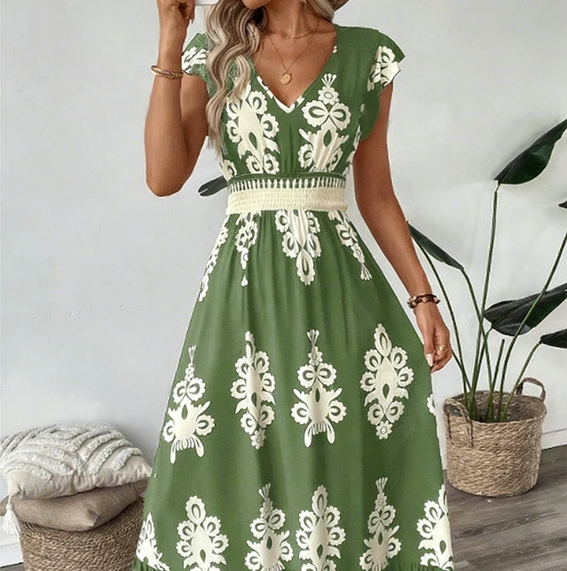 Alma | Vestido maxi con escote en V