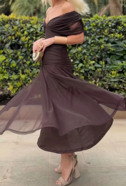 Luisa | Elegante vestido largo con escote en V