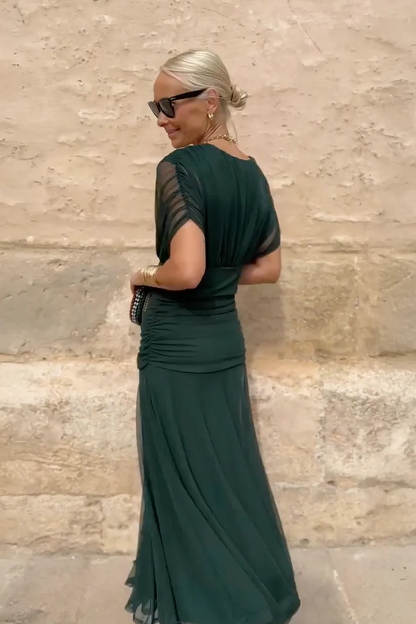 Luisa | Elegante vestido largo con escote en V
