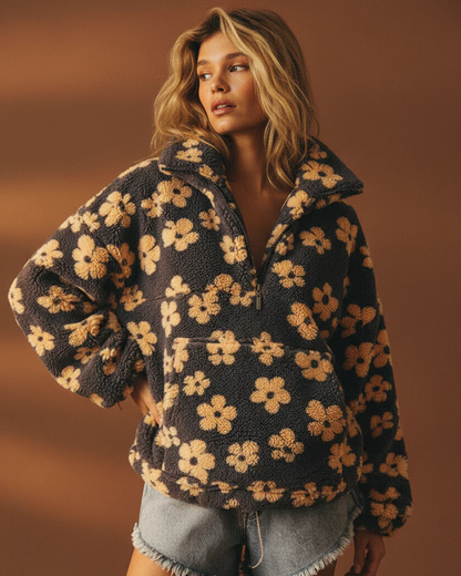 Daisy | Suéter polar cálido con estampado floral