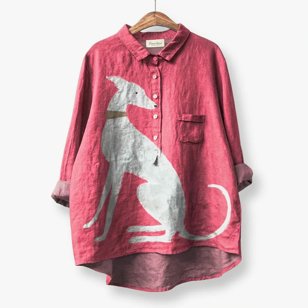 Palmira | blusaatemporal de lino estampada