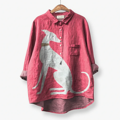 Palmira | blusaatemporal de lino estampada