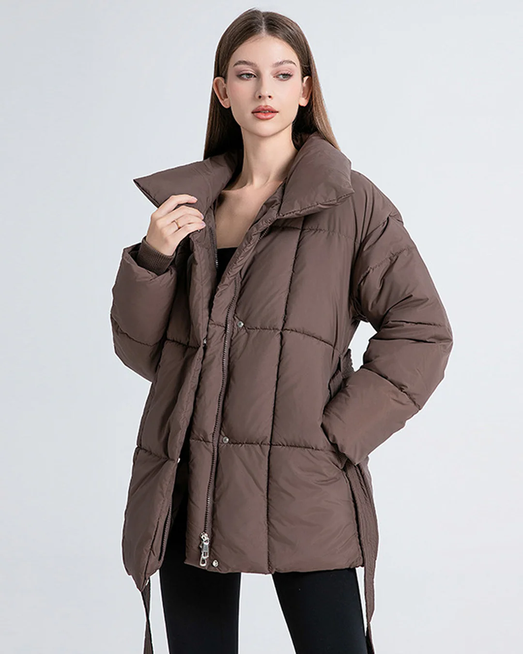 Anneliese | Chaqueta acolchada con cinturón