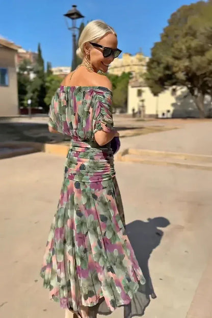 Luisa | Elegante vestido largo con escote en V