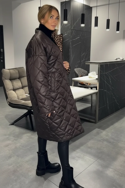 Valentina | Abrigo premium con estampado de leopardo