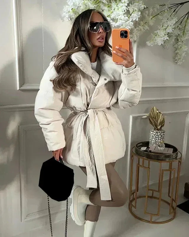 Anneliese | Chaqueta acolchada con cinturón