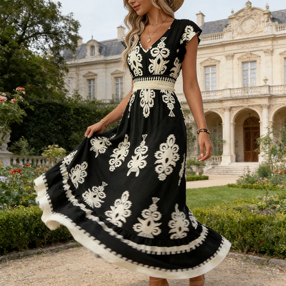 Alma | Vestido maxi con escote en V