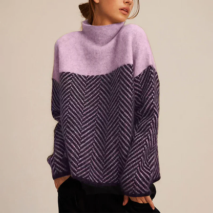 Ada | Jersey de cuello alto premium confeccionado en punto fino