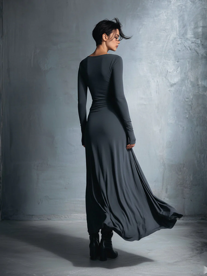 Naiara ❘ Vestido maxi con nudo lateral