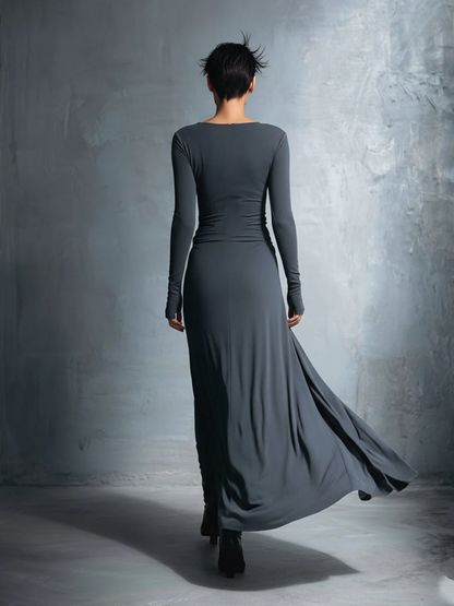 Naiara ❘ Vestido maxi con nudo lateral