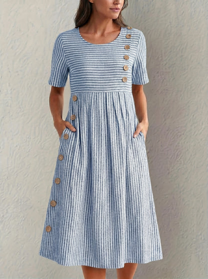 Marina - Vestido midi de rayas