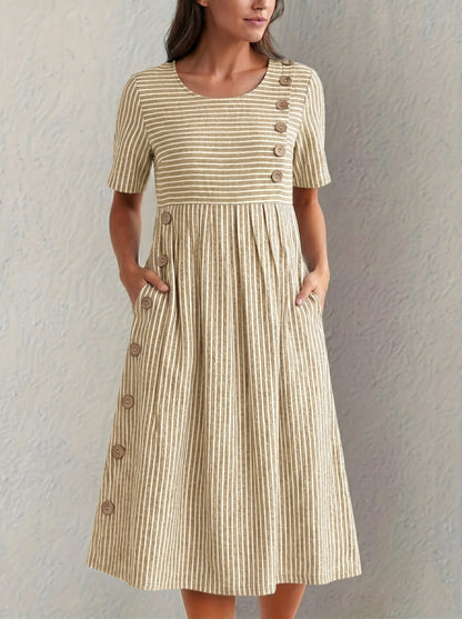 Marina - Vestido midi de rayas